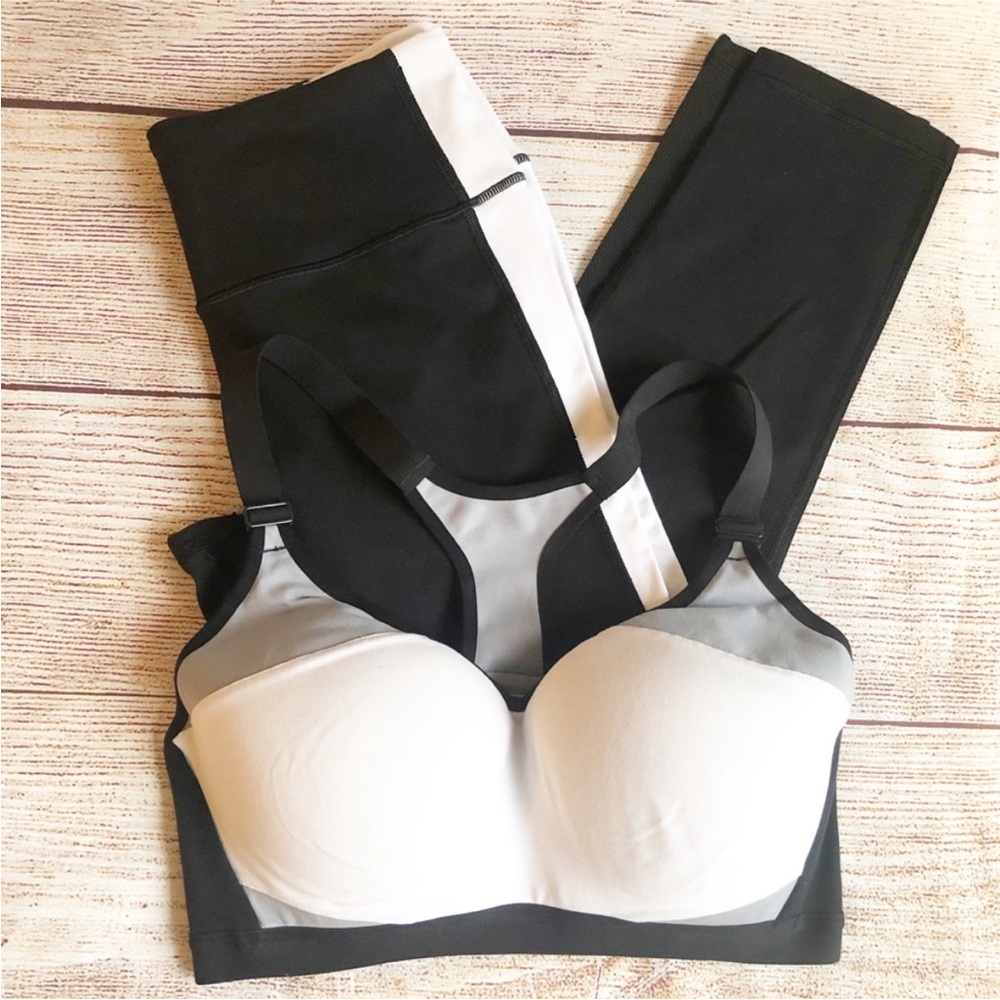 Victoria's Secret Black and White Work Out Set